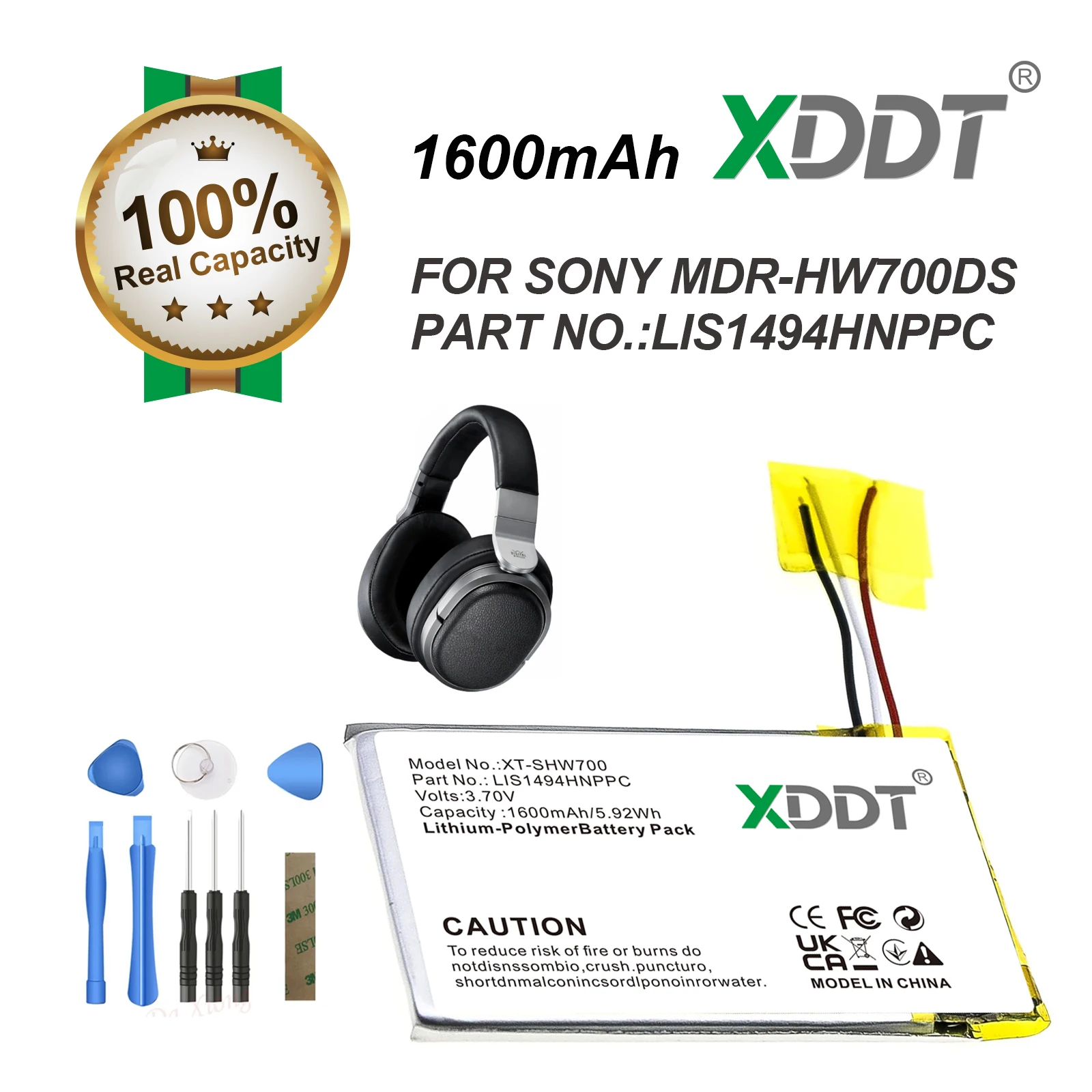

Аккумулятор для беспроводной гарнитуры XDDT 1600 мАч LIS1494HNPPC для Sony MDR-HW700DS