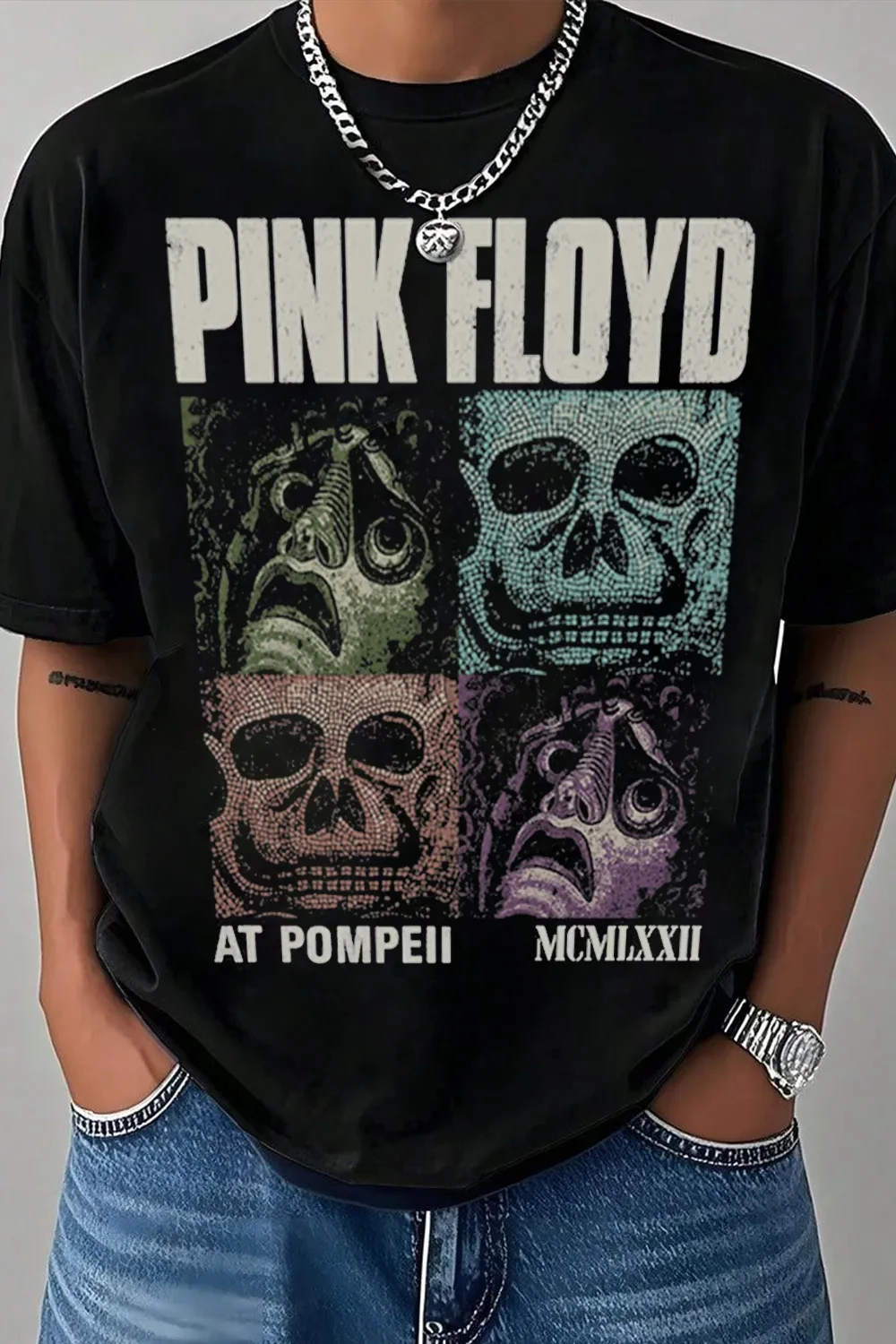 Summer Retro Pink Floyd Graphic Cotton T-shirt Unisex Summer Short Sleeve Fashion Brand Tee Luxury Casual Vintage Tees