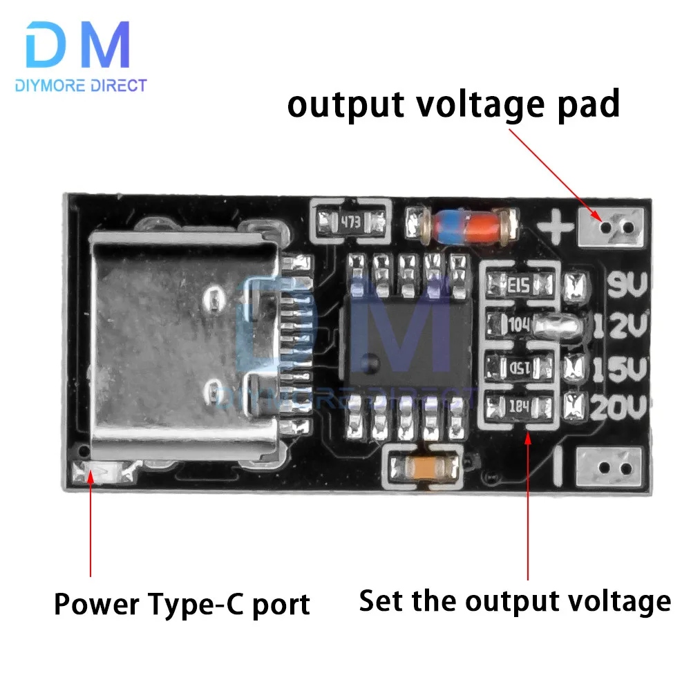 PD/QC Decoy Board Fast Charge USB Boost Module Type-c Power Supply Change Module PD3.0/2.0 PPS/QC4+ QC3.0/2.0 FCP AFC