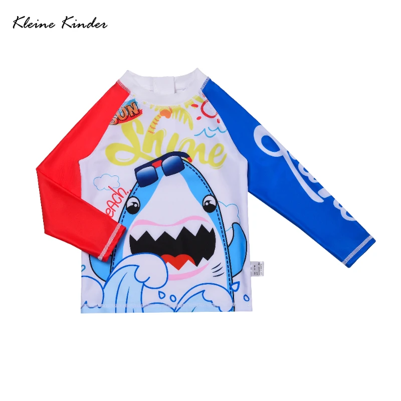 Children Swimsuit Long Sleeve Shark Swimwear for Kids Boys UPF50 UV Protection Beach Swimming Surfing Clothes Bathing Suit Boy