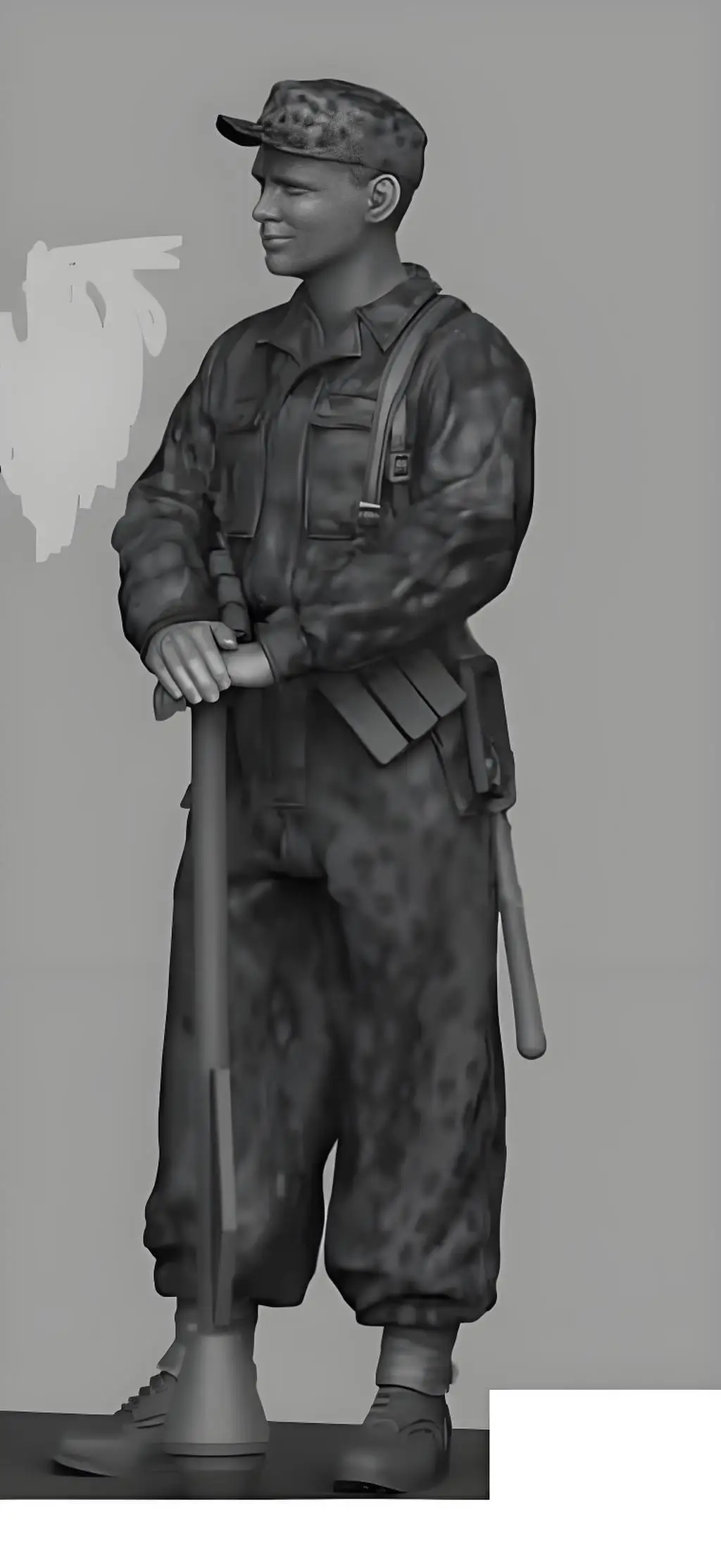 

1/35 Soldier Resin Model Kit – White Mold GK, Unassembled & Unpainted Military Figure