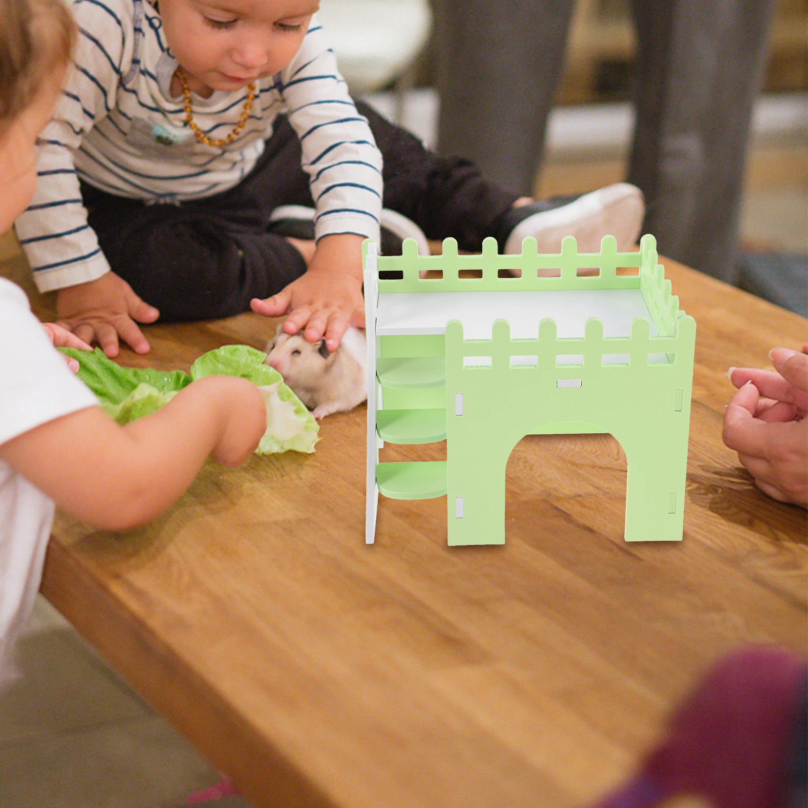 

1 Set Pvc Hamster Hideout House Guinea Pig Hideout Rabbit Cage Accessories Durable Small Animal Tunnel Shelter With Ramp