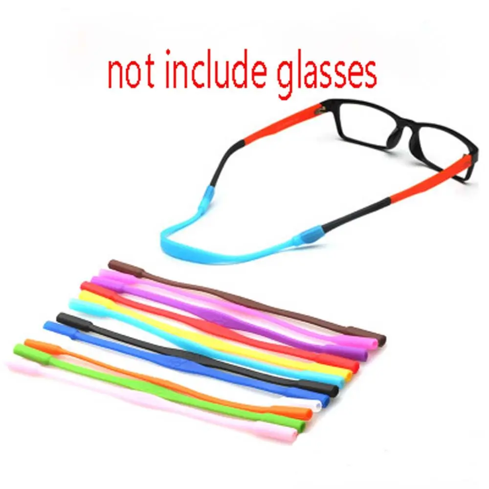 High Elastic Children Solid Color Silicone Eyeglass Chains Glasses Cord Sunglasses Rope Sunglasses Band