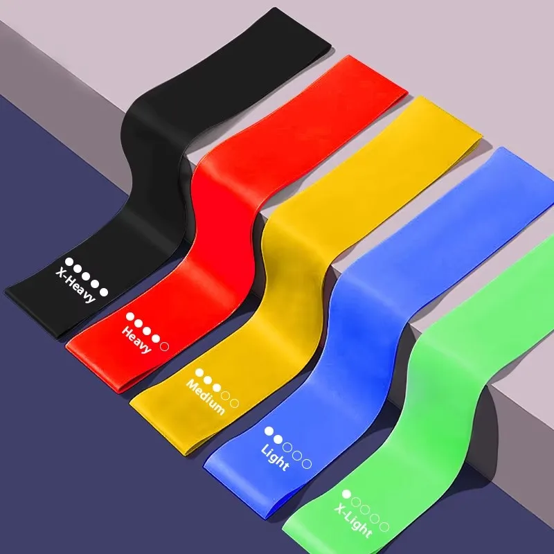Bandas de resistencia para gimnasio y Fitness, bandas de asistencia elásticas para Yoga, equipo de entrenamiento de goma para Crossfit, 1/5 Uds.