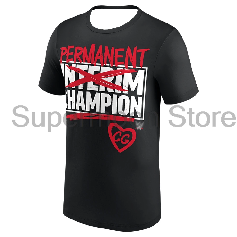 Men's Black Chelsea Green Permanent Champ T-shirt Crewneck Short Sleeve Polyester Tee Women Outdoor Streetwear Tops
