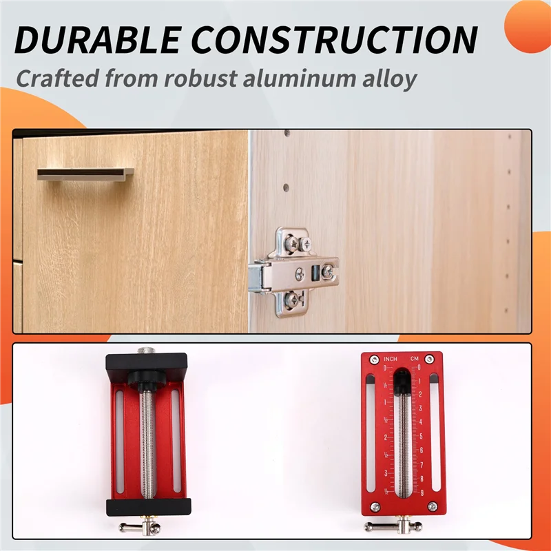 

Aluminum Alloy Cabinet Door Positioner Heavy-Duty Tool For Easy Installation Precision Measurement Punching Tool-A98U