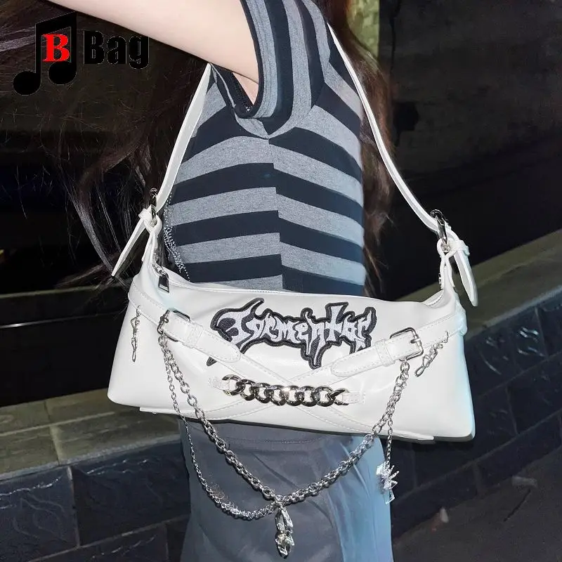 Women Men Versatile Graffiti unsex Y2K cool girl Harajuku handbag Retro Goth punk  Sweet Cool crossbody bag Underarm bag