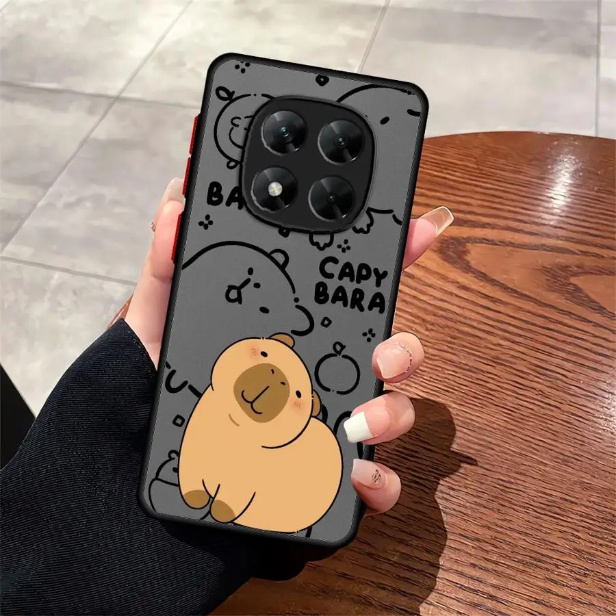 Custodia per Xiaomi Redmi Note 12S 14 Pro 11s 10s 9s 11 12 13 Pro Plus Cover morbida Simpatico cartone animato capibara