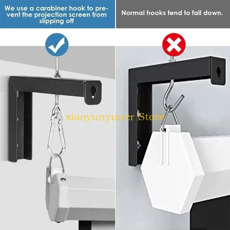 

P9JB 6-дюймовый экран проектора Настенные вешалки Настенный кронштейн с регулируемым расстоянием, безопасный и нагрузка 80 для