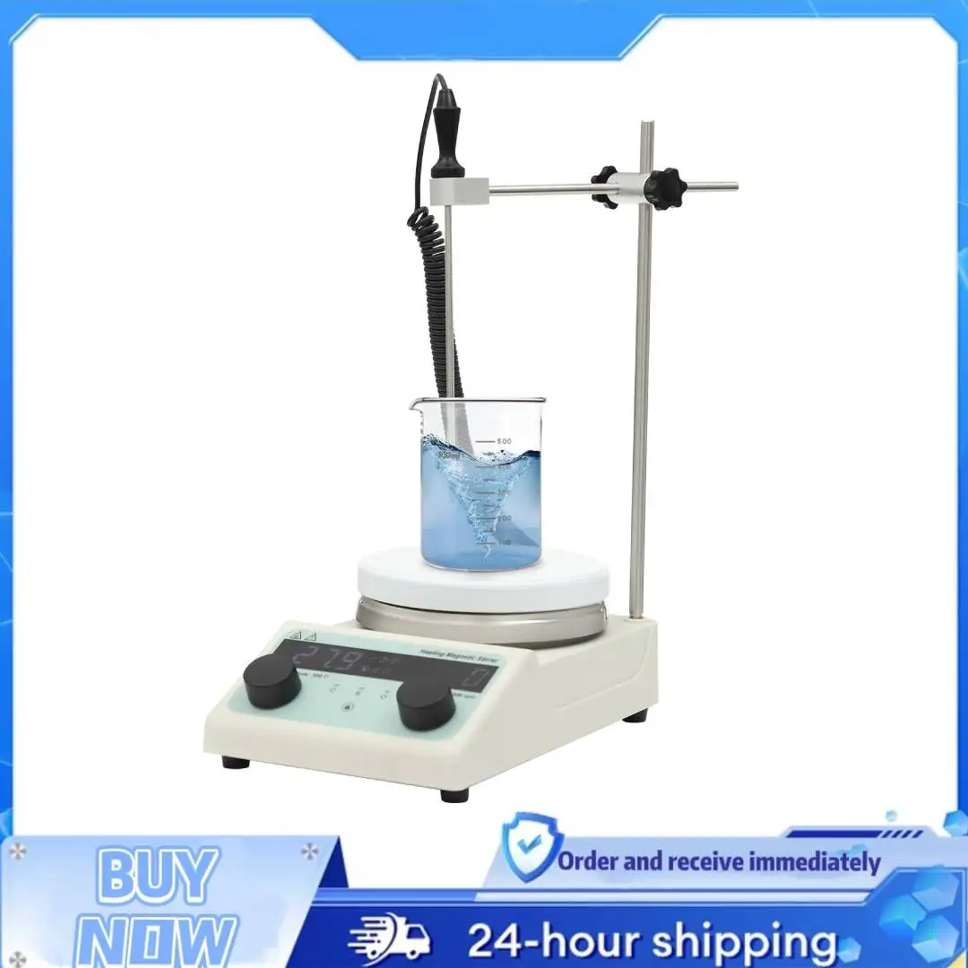 

Магнитная мешалка 5л, электрическая мешалка 1500 об/мин, лабораторный химический миксер для лабораторных химических исследований, термостатическая мешалка с цифровым дисплеем