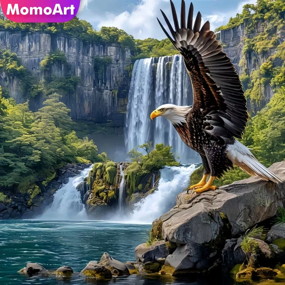 

Алмазная мозаика Momoart: Орёл (животное), DIY-набор для взрослых и начинающих, алмазная вышивка, бисерная вышивка, подарки на праздники