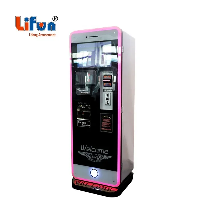 Hot Sale Coin Dispenser Credit Card Arcade Atm Bill To Coin Exchange Vending Machine Token Changer With Self Service Kiosk