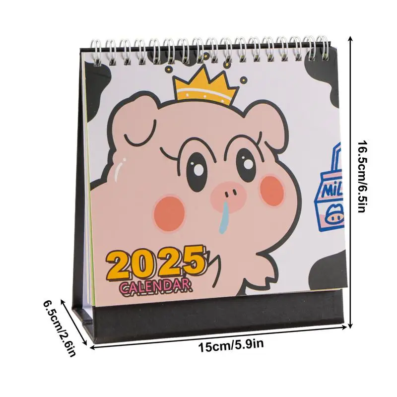 Imagem -05 - Calendário Bonito dos Desenhos Animados para Mesa Mensal Planejador Diário Agenda Tabela Livros Fofo 2025