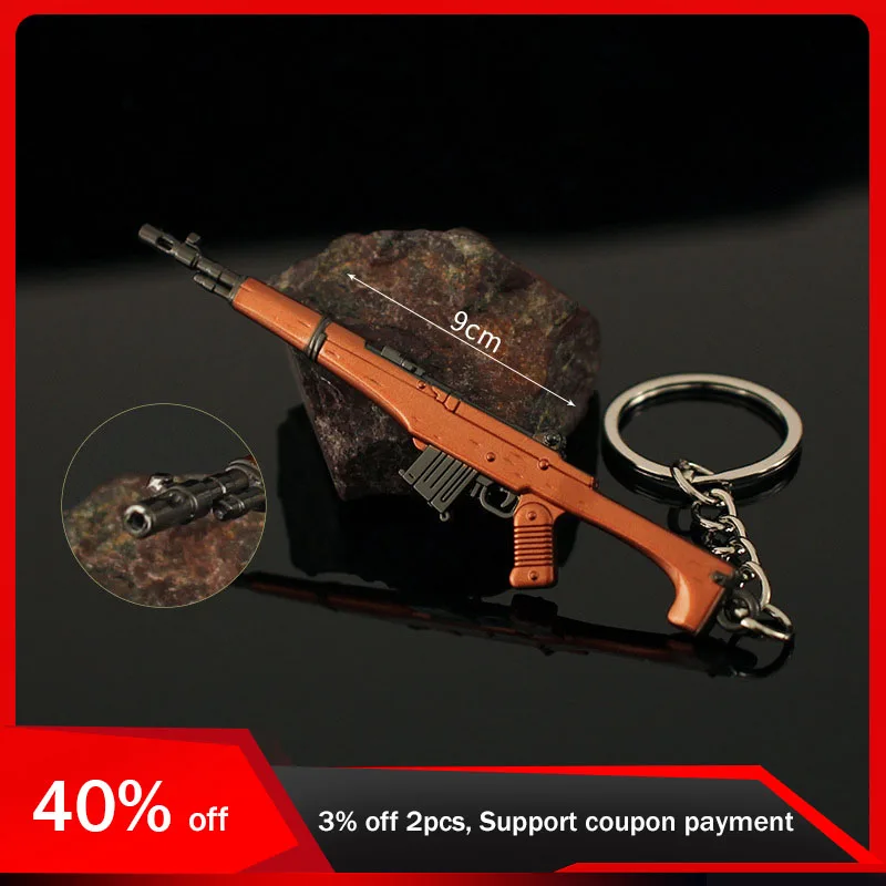 

9cm Valorant Gun Keychain Standard Guardian Mobile Infantry Small Gun Model Pendant All Metal Keyrings Gifts Collections