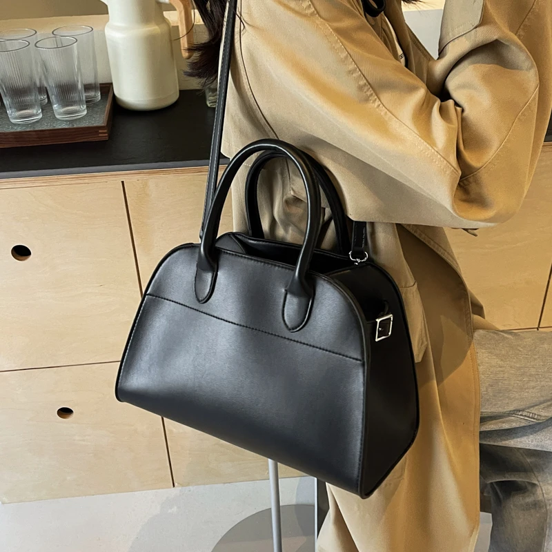 LEFTSIDE Simple Shoulder Bags for Women 2024 PU Leather Females Tote Bag Lady Solid Color Crossbody Bag  Handbags and Purses