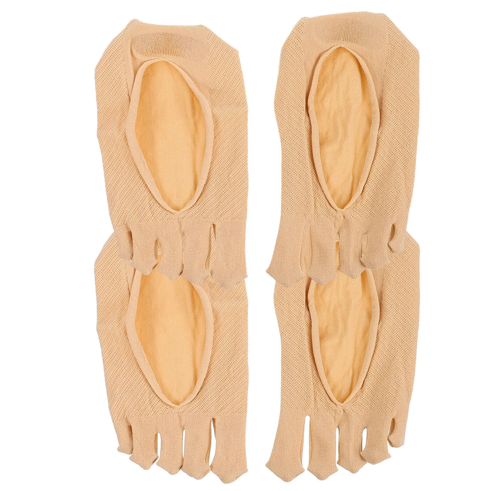 

2Pairs Compression Socks Women Five Toe Invisible Full Finger Cotton Soft Breathable Thin Shallow Mouth No Blister