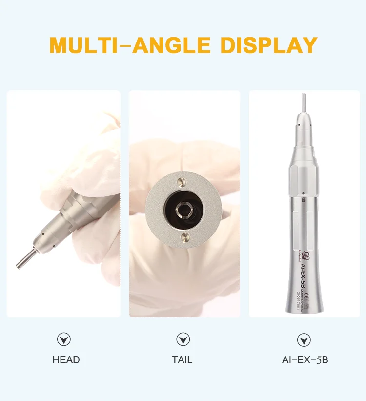 AI-EX-5B 4:1 Reduction Straight Dental Electric Handpiece For HP Burs (ø2.35) Max Speed: 10,000 Min-1 Spanish Dentist Popular