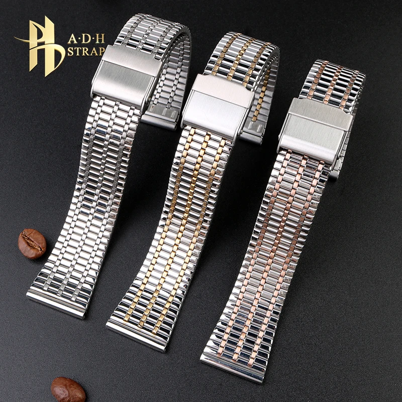 العالمي الفولاذ المقاوم للصدأ سلسلة ساعات معدنية ل كاسيو أماني الأحفوري المواطن غرامة الصلب حزام 18 مللي متر 20 مللي متر 22 مللي متر سوار مقاوم للماء