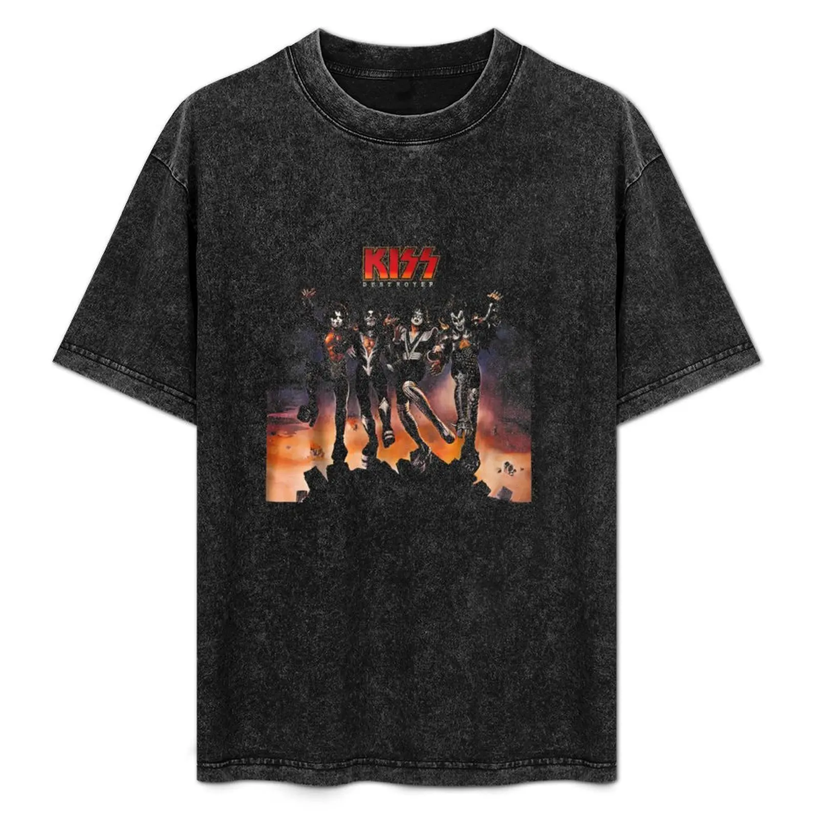 

Футболка KISS - 1976 Destroyer, спортивная футболка больших размеров для тренажерного зала