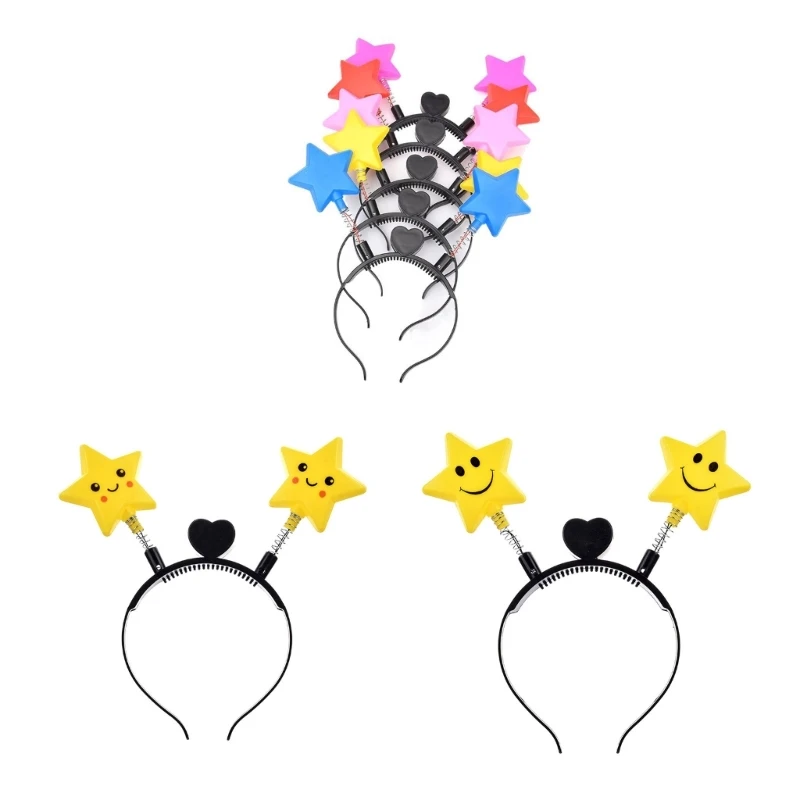 Halloween Star Headband Durable Hair Hoop Luminous Headbands for Adult Teens Carnivals Party Photography Supplies