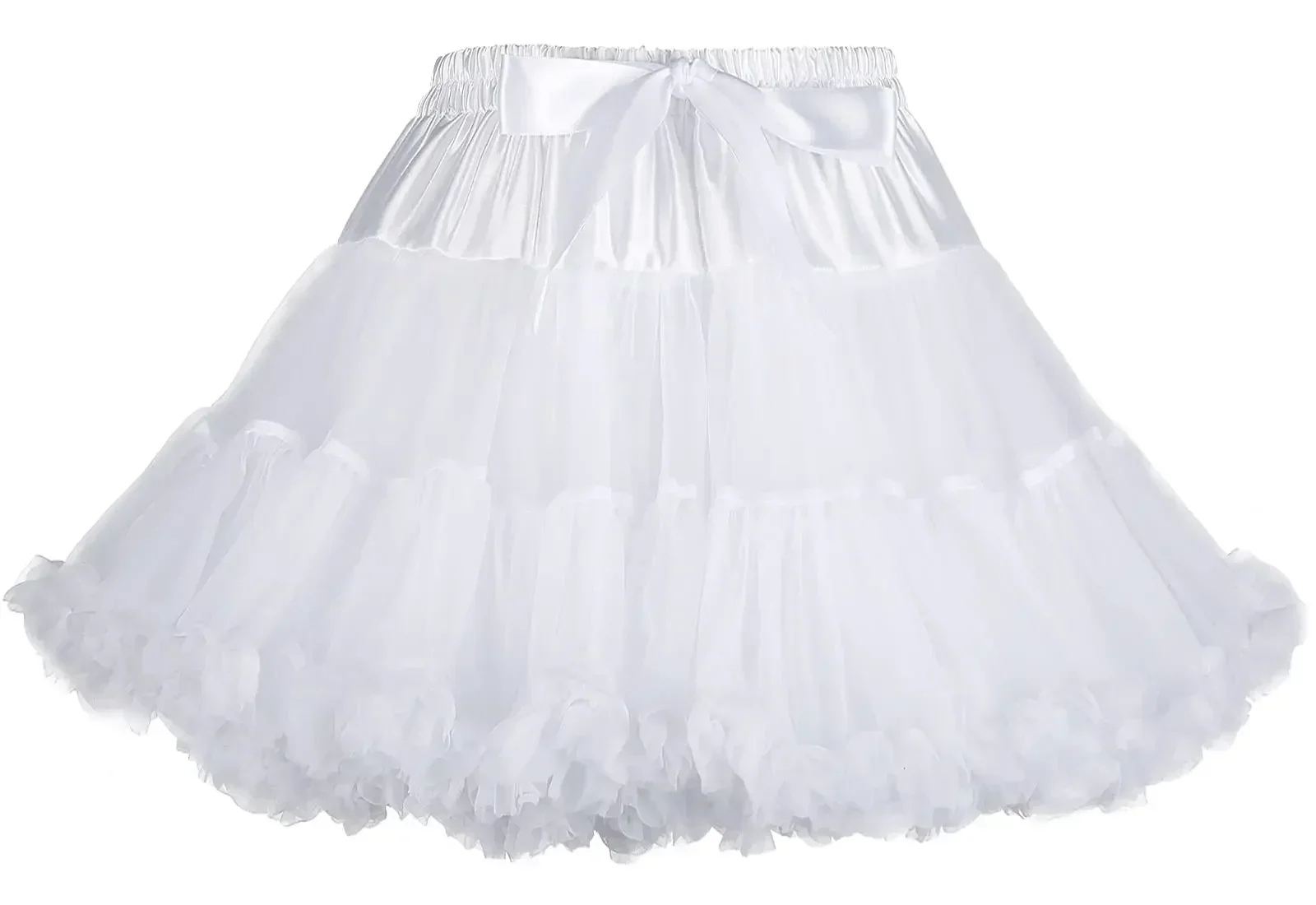 Sensual Looking Fancy Clingy Women’s Petticoat Skirts Tulle Underskirts Chiffon Half Slips Fluffy Ballet Dress