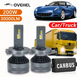 Canbus No Error H4 H7 LED Car Headlight 30000LM 200W 6000K Lamp H1 9005 HB3 9006 HB4 H8 H9 H11 Fog Lights Auto Bulbs 12V 24V