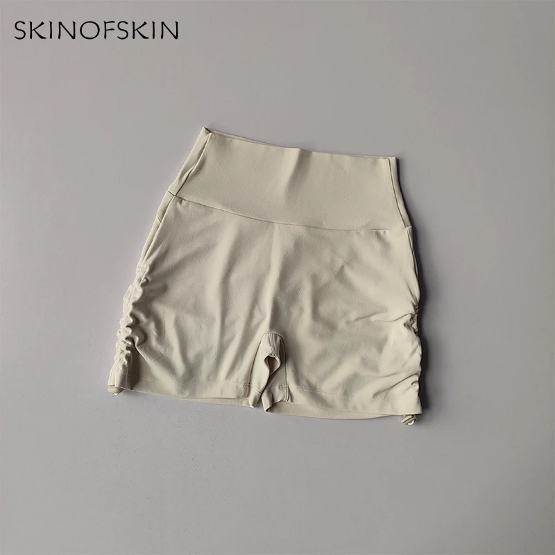 Hüftstraffende Fitness-Shorts für Frauen mit Erhöhter Hüfte, Hoher Taille, Bauchkontrolle, für Outdoor-Läufe, Dreipunkt-Yoga-Hotpants – Detail 3