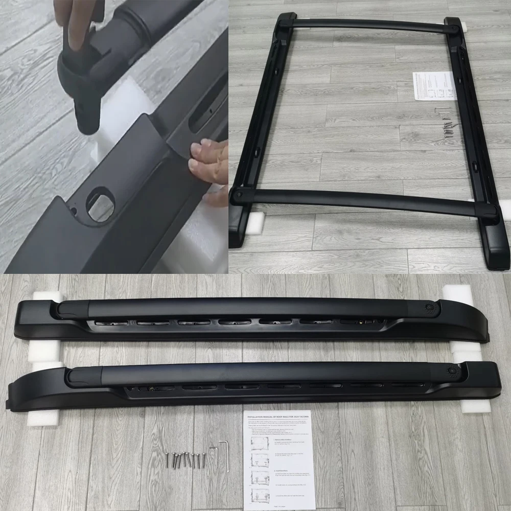 Roof Rack For Tacoma 2005-2023 2024 2025 Aluminum Alloy Rails Bar Luggage Carrier Bars Top Cross Bar Racks Rail Boxes