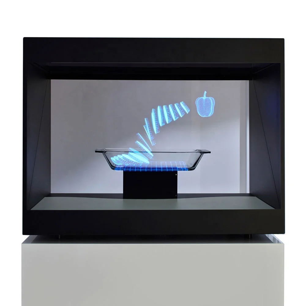 22inch Hologram Pyramid Display Showcase Holocube , Holographic 3D Advertising Equipment