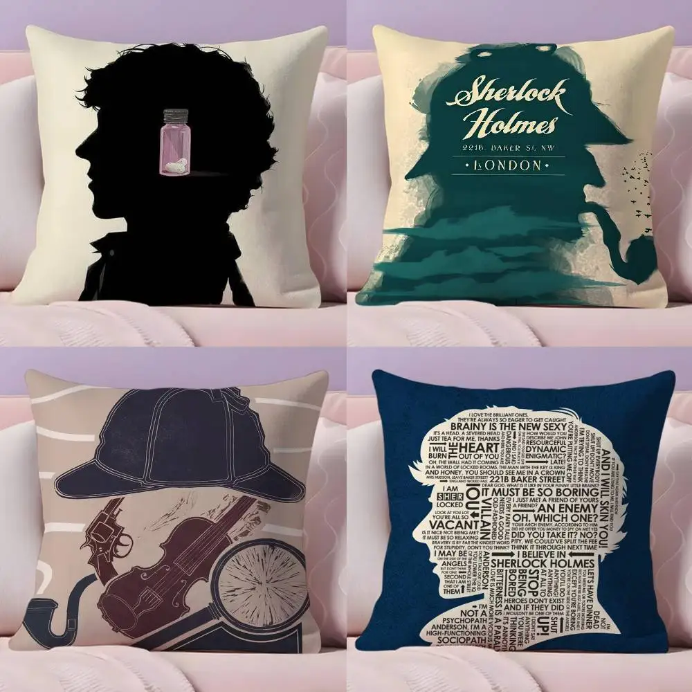 

Classic TV S-Sherlock H-Holmes Pillow Case Ultra Soft Skin Friendly Fabric Cloud Like Comfort & Concealed Zipper