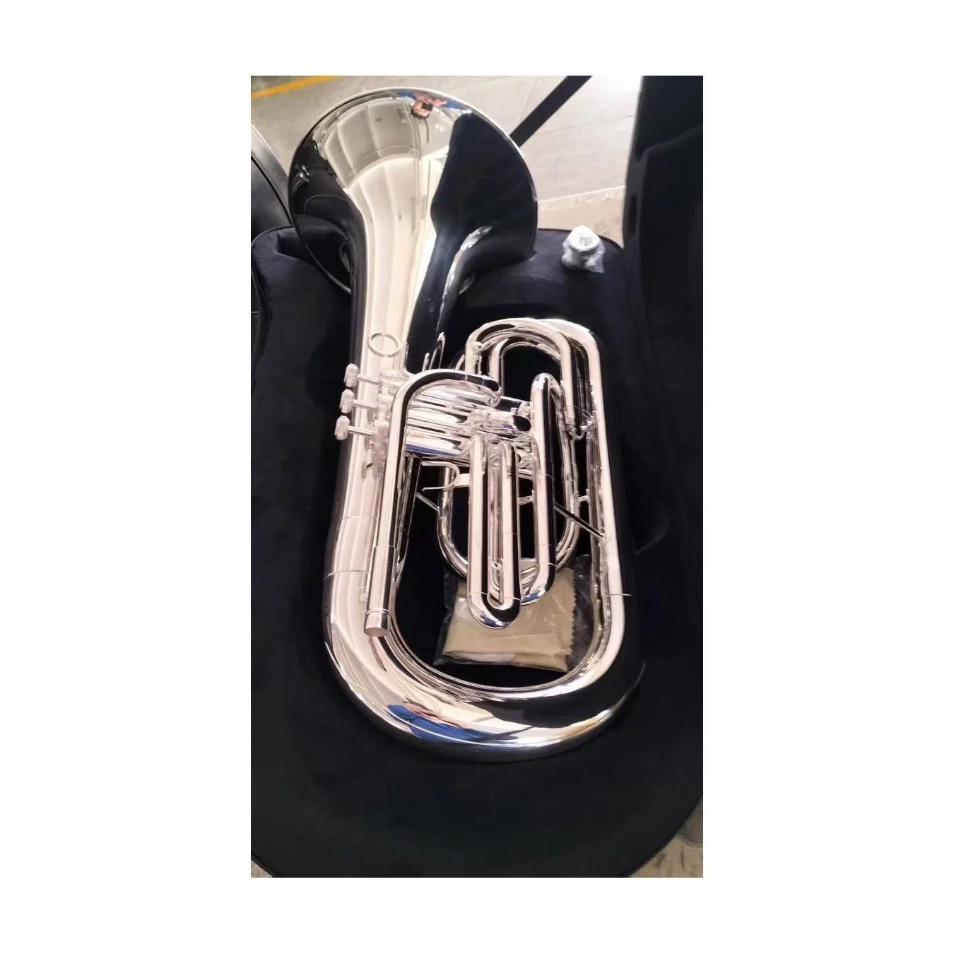 Silver Plated Bb Marching Euphonium Brass Wind Instrument For Marching Band Parade Outdoor Show And Daily Home Rehearsal