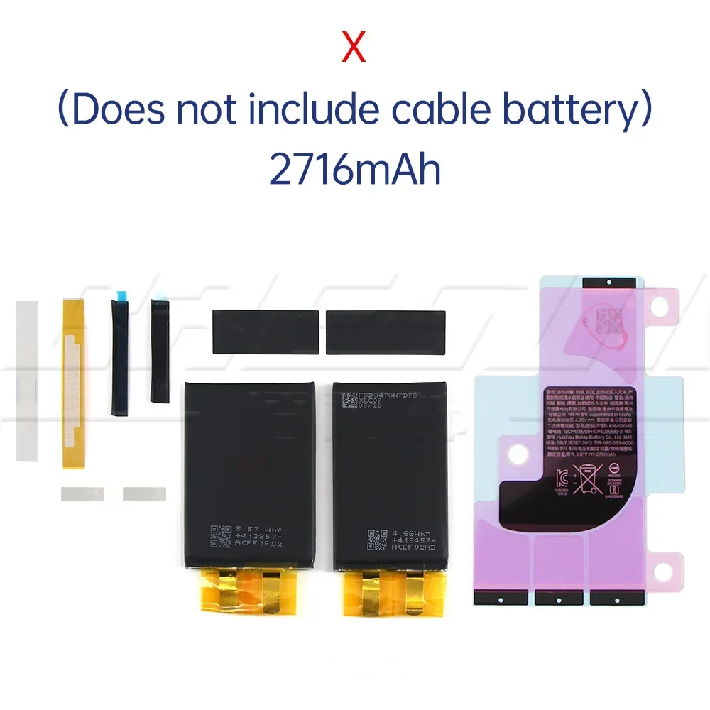 NEW Rechargeable Battery Cell No Without Flex For iPhone XR X Xs 11 12 13 14 15 Pro Max Mini SE 2 For Apple Battery Cell