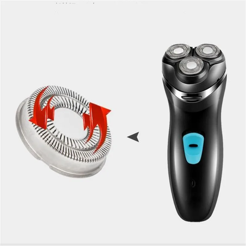 Professional Corded Electric Beard Shaver Whiskers Razor 3D Floating Rotary Foil Shave Face Shaving Machine Men Mustache Trimmer