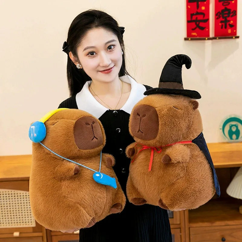 Capybara Plush Doll Cute Capibara Anime Fluffty Toy Kawaii Plushie Happy Birthday Doll Gift for Girl Friend Soft Stuffed Animals