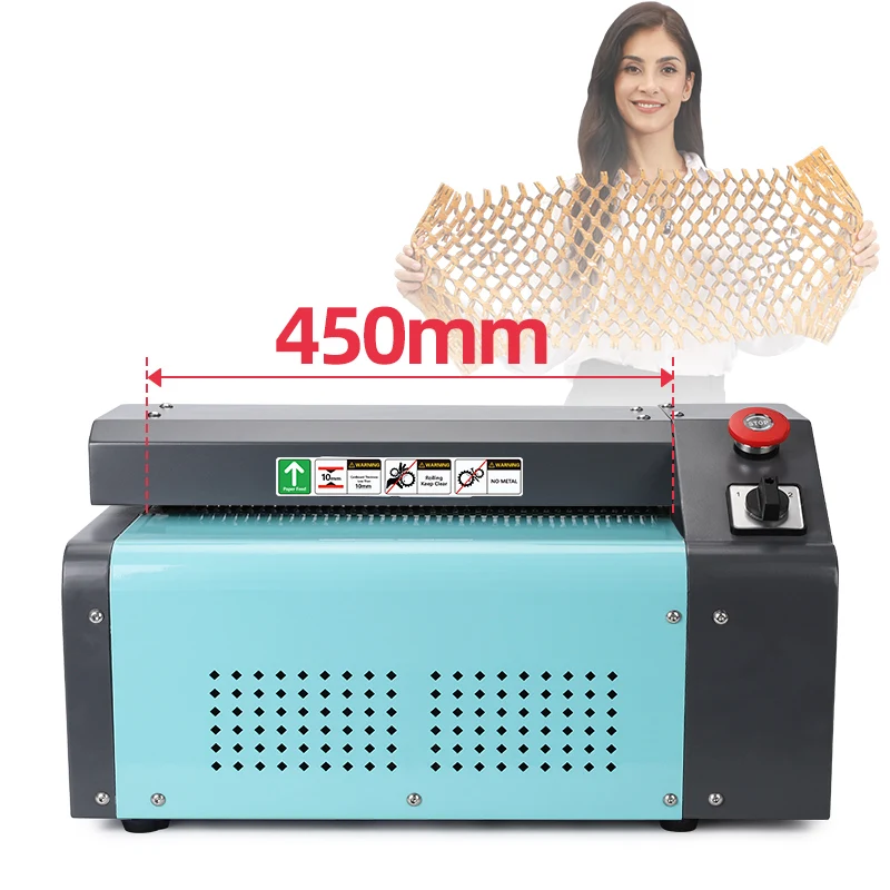 450mm 100% Biodegradable Recyclable Mini Corrugated Cardboard Box Shredder for Packaging Material