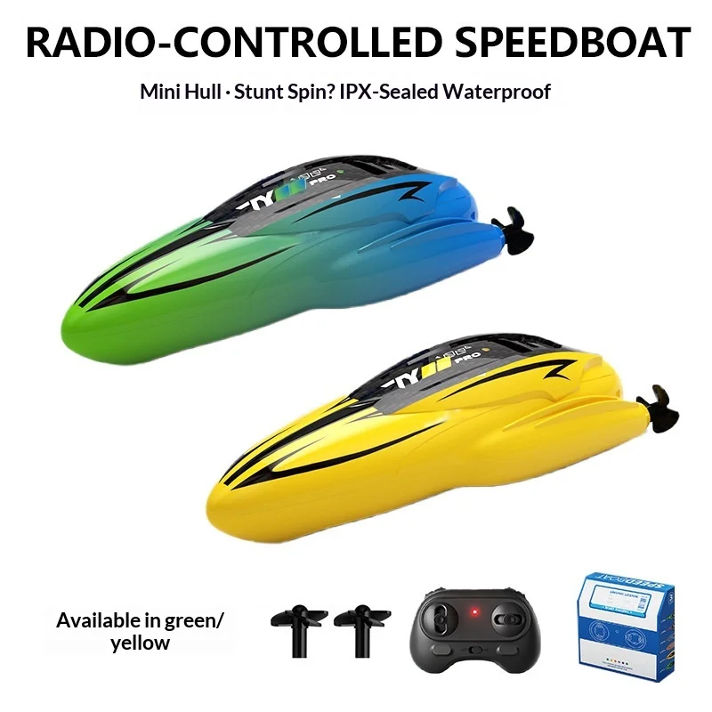 Ty11 Mini Remote Control Boat Dual Motor Rechargeable Stunt Flip Rotation Electric Speed Boat For Kids Outdoor Water Play Toy