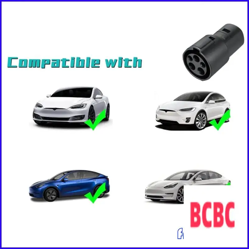 BB-LENZ J1772 محول الشحن لطراز تسلا 3 Y S X، SAE J1772 EV محول J1772 إلى تسلا