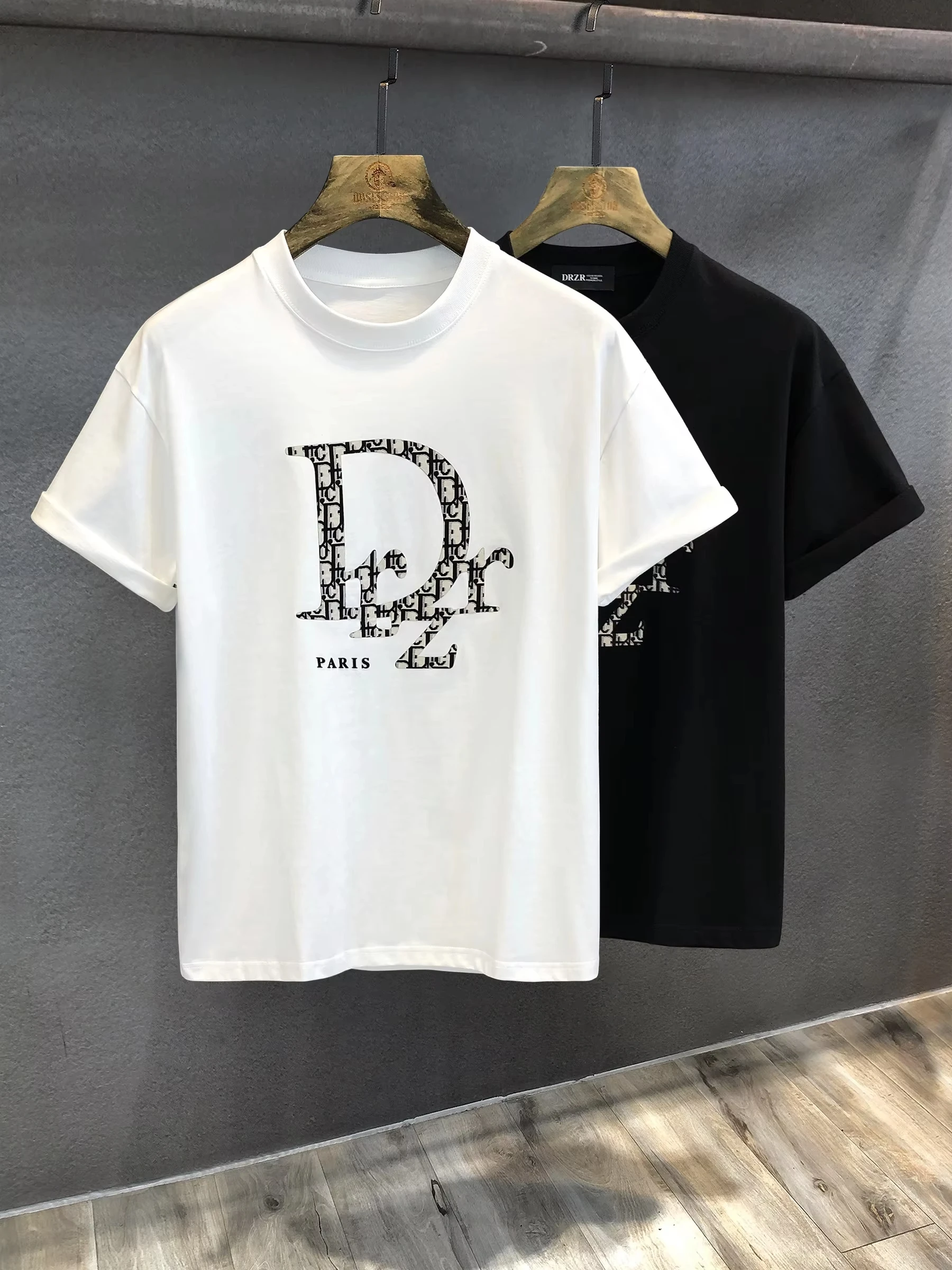 

New Summer Hot Sales Casual T-shirts for Men Cotton O-Neck Letter Print Tops Tees Women Short Sleeve Men's Clothing