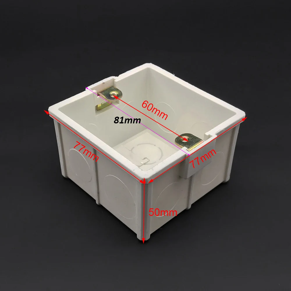 White Thickening Material Mount Switch Socket Thermostat Wall Mount International Standard Internal/External Mounting Box Type