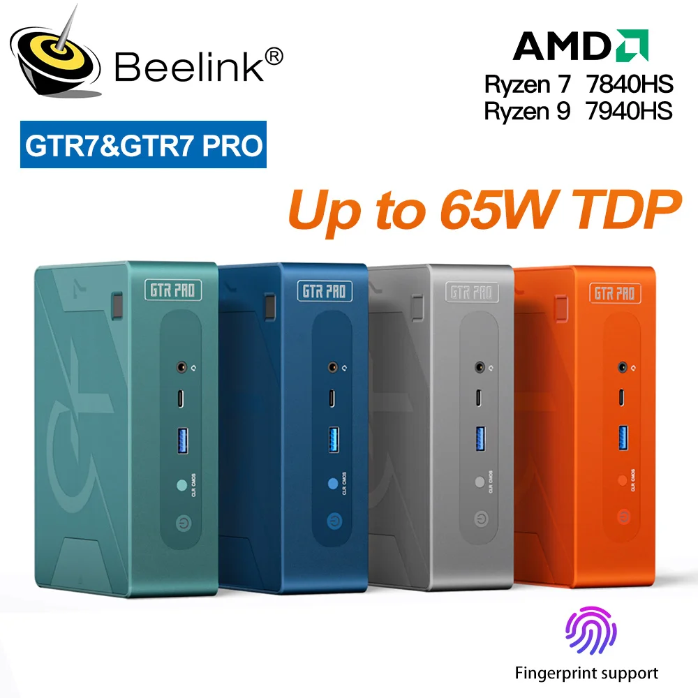 Beelink GTR7 Pro Mini PC de jeu Ryzen 9 7940HS jusqu'à 65W TDP prise en charge overclocké et GTR7 R7 7840HS Mini ordinateur de bureau