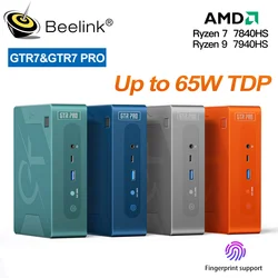 Beelink-Mini ordenador de escritorio GTR7 Pro para videojuegos, Ryzen 9 7940HS, hasta 65W, TDP, compatible con Overclocked y GTR7 R7, 7840HS