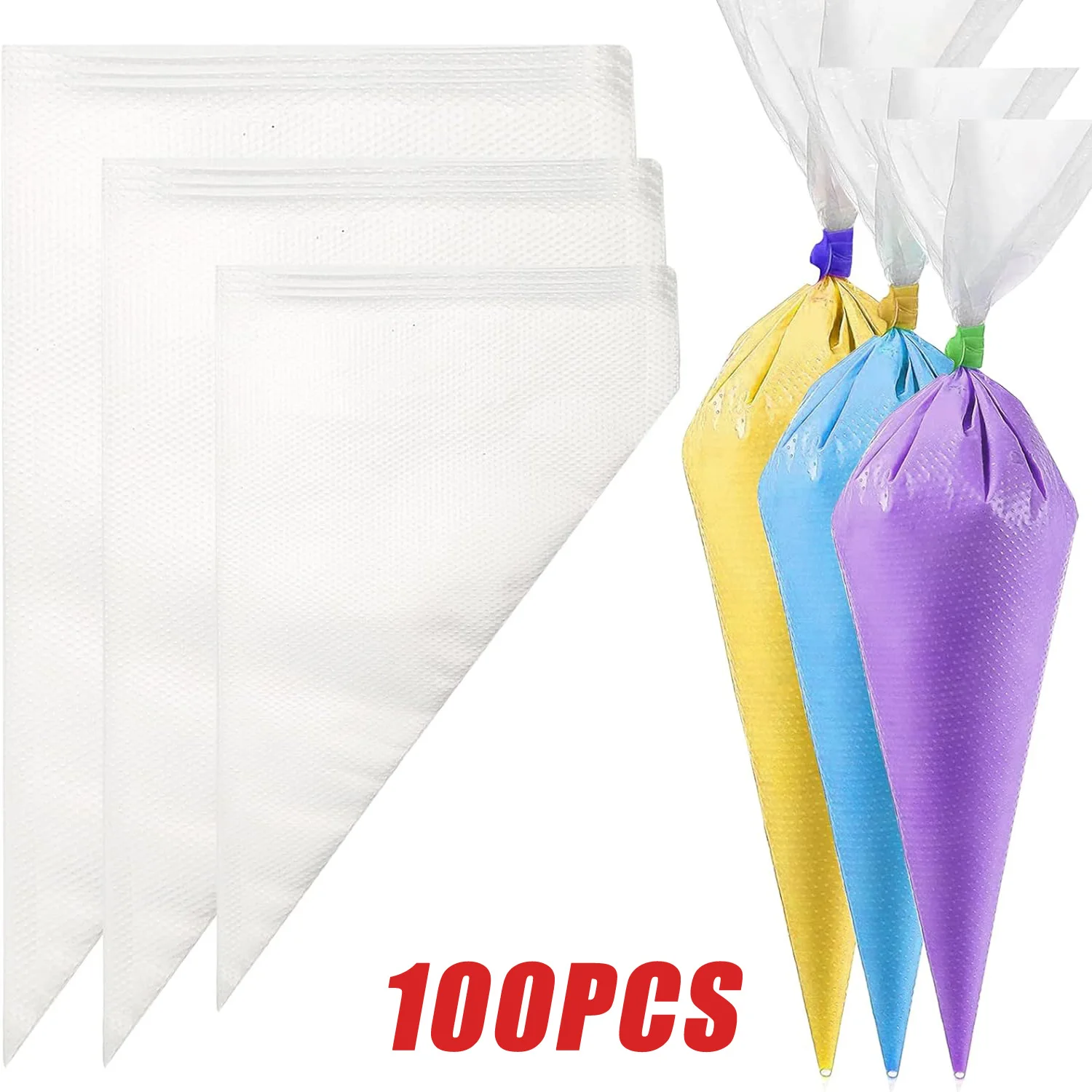 

20/100pcs Disposable Pastry Bag Cake Cream Icing Piping Bag For Cake Dessert Cookies Decorating Tools Kitchen Baking Accessories