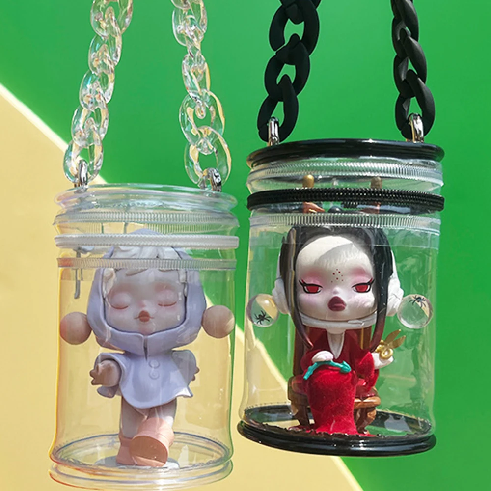 Transparent Storage Box Pouch Mystery Box See-though Toys Dustproof Case PVC Dolls Dispaly Pouch Keychain Bag Organizer Cases