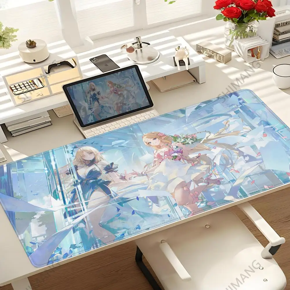 Cartethyia Wuthering Waves Rubber Mouse Pad Game Laptop Play Mat Extra Large Kawaii Anime Non-slip Mouse Pad Gaming Accessories