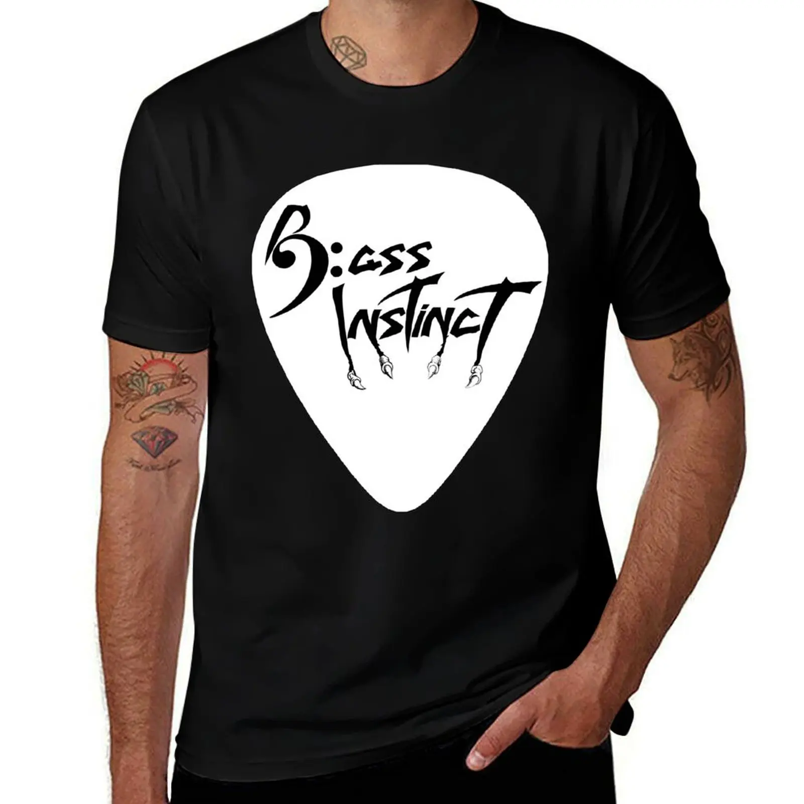 

Bass Instinct Pick Logo T-Shirt cheap stuff funny meme t-shirts cute clothes plain t shirts for men graphic