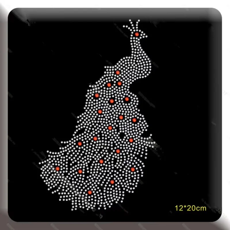 

2pc/lot Phoenix Patch Iron on Crystal Transfers Hot Fix Rhinestone Design DIY Clothing Accessories