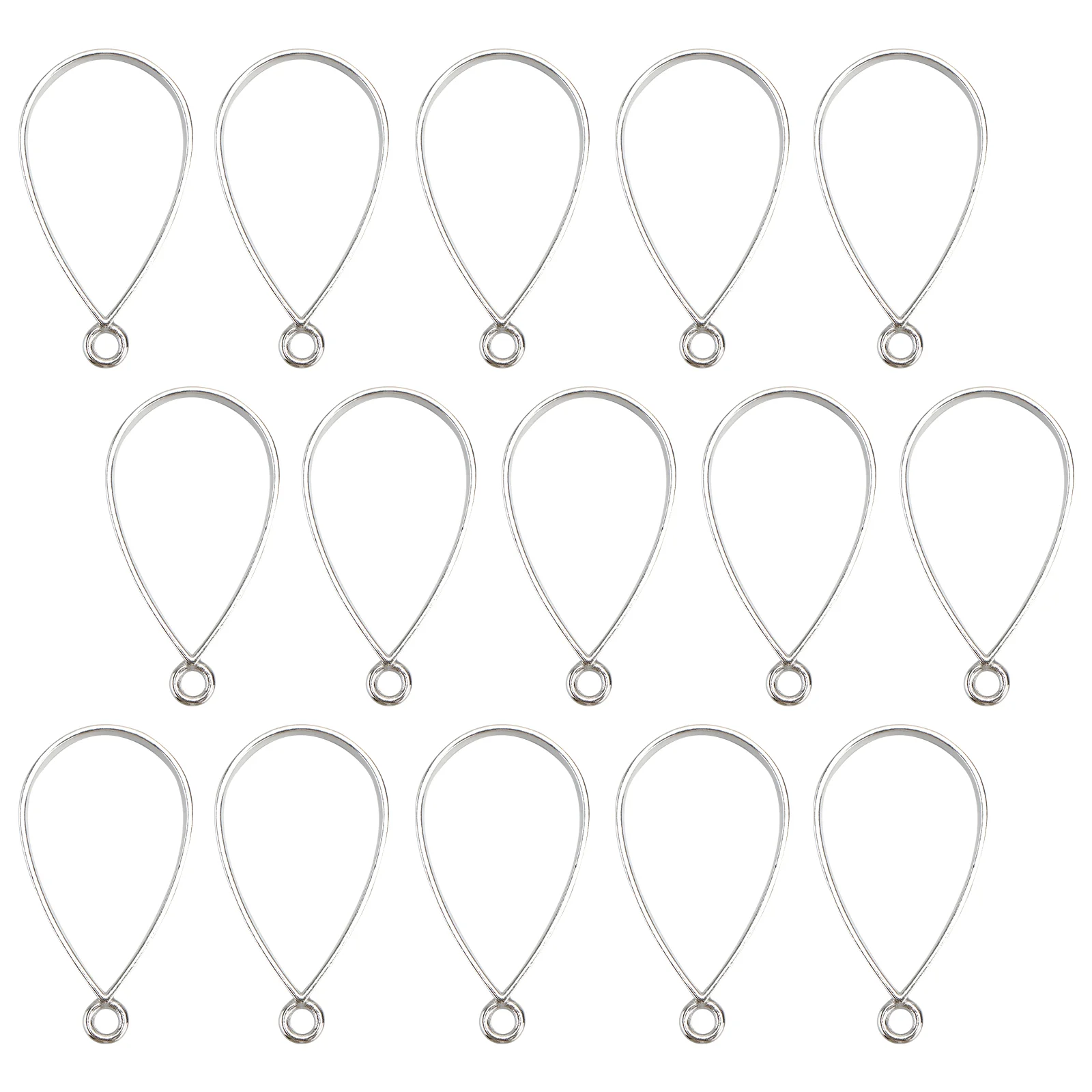 50 Pcs Open Bezel Earrings Jewelry Making Charms DIY Accessories Necklace Creative Metal Frame Materials Studs Necklaces