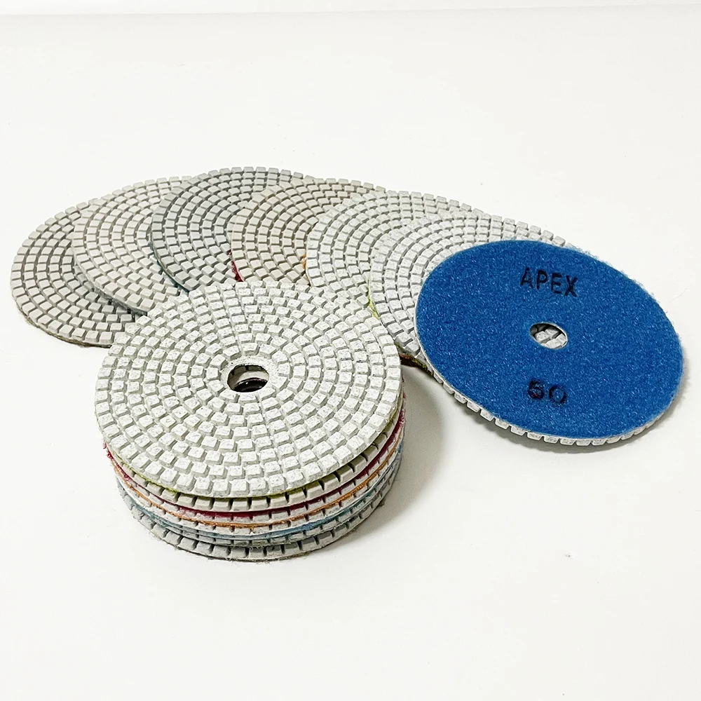 

1Pc 4.5 Inch 115mm Diamond Wet Polishing Pad For Grinding Granite Stone Concrete Marble Grinding Disc Abrasive Tools