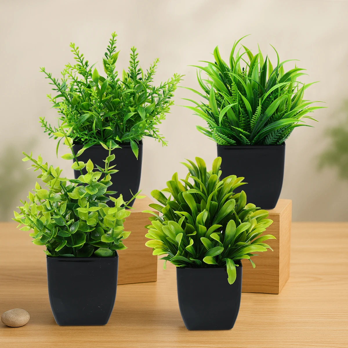 【セール中】1/4 個人工植物鉢植えグリーン盆栽小さな木草植木鉢飾り造花家庭菜園の装飾ウェディングパーティー