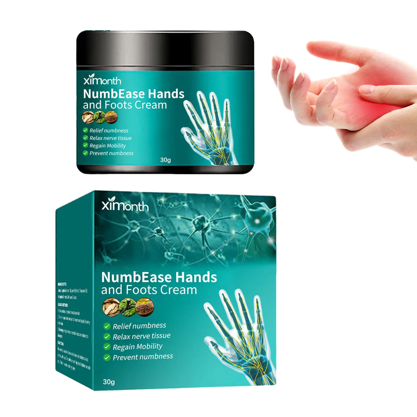 

30g Maximum Strength Nerve Relief Cream Natural Ingredients Massage Cream for Improving Circulation